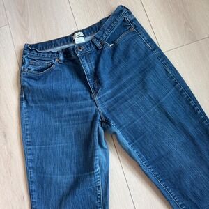 L.L.Bean Women's Blue‎ Denim Jeans Straight Leg Cotton Blend Casual Size 12 Reg